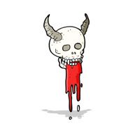 cartoon spooky halloween skull N6