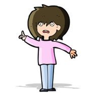 cartoon woman asking question N67