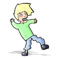 cartoon terrified man N128