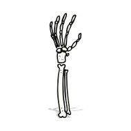 cartoon skeleton hand N7