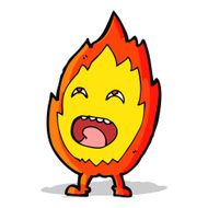 Cartoon Flame Character N6