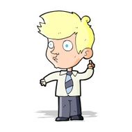 cartoon boy asking question N14