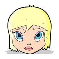 cartoon female face N58