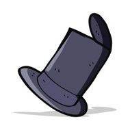 cartoon old top hat N11