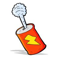 cartoon fizzing soda can N14