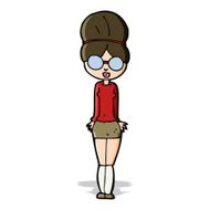 cartoon librarian woman N5