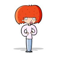 cartoon surprised woman N97