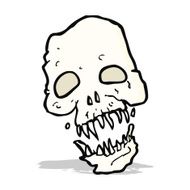 cartoon scary skull N13