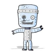 cartoon funny old robot N5