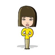 cartoon woman indicating self N4