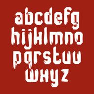 Handwritten white vector lowercase letters stylish letters set N2