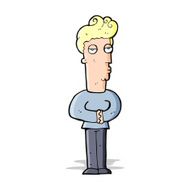 cartoon jaded man N9