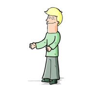 Cartoon Man Shrugging Shoulders N41