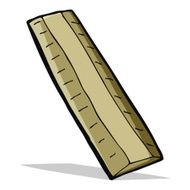 cartoon wooden ruler N8