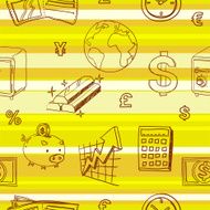 Seamless background - Finance and business symbol