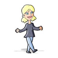 cartoon woman with no worries N15