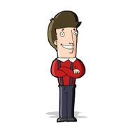 cartoon proud man N12