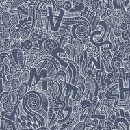 Letters abstract decorative doodles seamless pattern N8