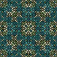 Seamless circle flower pattern