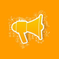Drawing business formulas megaphone N20