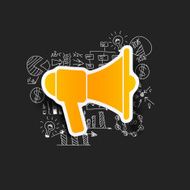 Drawing business formulas megaphone N21
