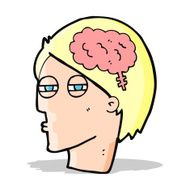 cartoon man thinking carefully N3