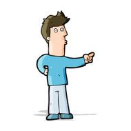 Cartoon Man Pointing N98