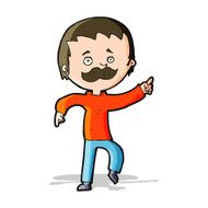 cartoon man with mustache pointing N14