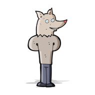 cartoon wolf man N18