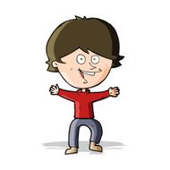 cartoon happy boy laughing N14