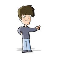 Cartoon Man Pointing N100