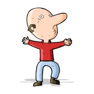 cartoon worried middle aged man N5