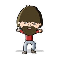 cartoon happy man with beard N24