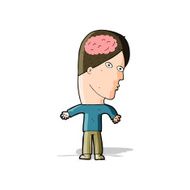 cartoon man with brain symbol N10