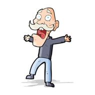 cartoon shocked old man N15
