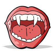 cartoon vampire mouth N12