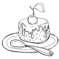 Cake on a plate