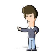 Cartoon Man Pointing N101