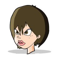cartoon annoyed woman N80