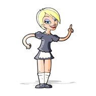 cartoon waitress taking order N7