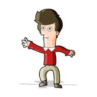 Cartoon Man Waving N17