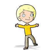 cartoon excited boy N68
