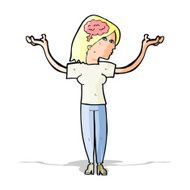 cartoon intelligent woman N7