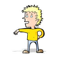 cartoon man making dismissive gesture N8