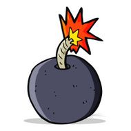 cartoon burning bomb N10
