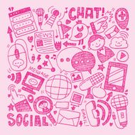 doodle communication background N14