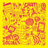 doodle communication background N16