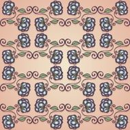 Seamless Floral Pattern (Vector) Hand Drawn Texture N69