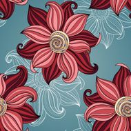 Seamless Floral Pattern (Vector) Hand Drawn Texture N73