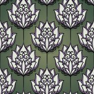 Seamless Floral Pattern (Vector) Hand Drawn Texture N74